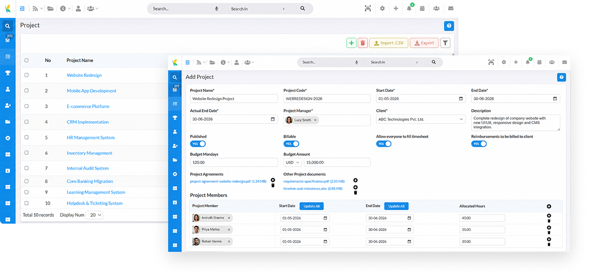 uKnowva's Projects And Timesheets To Track Every Billable Hour